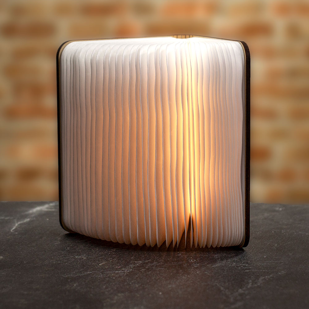 Lámpara artesanal de felicidad lectora