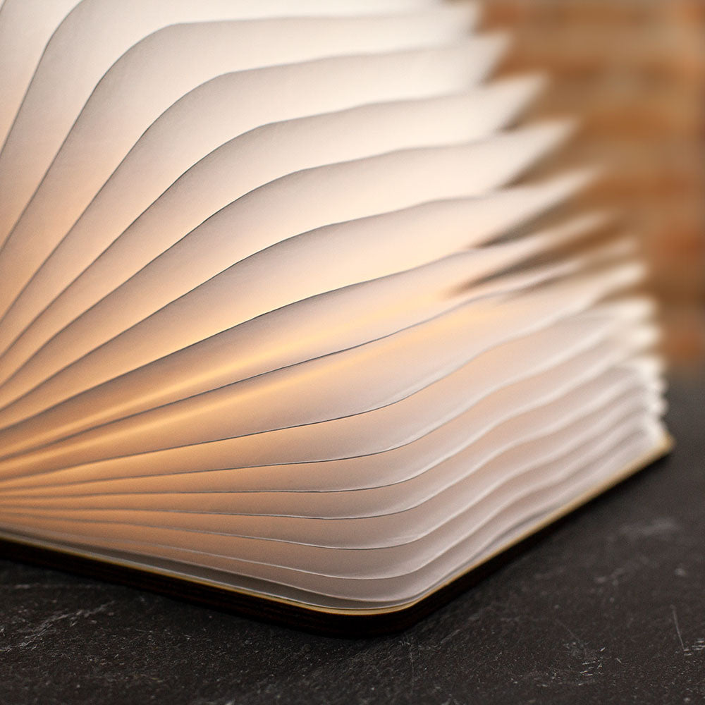 Lámpara artesanal de felicidad lectora