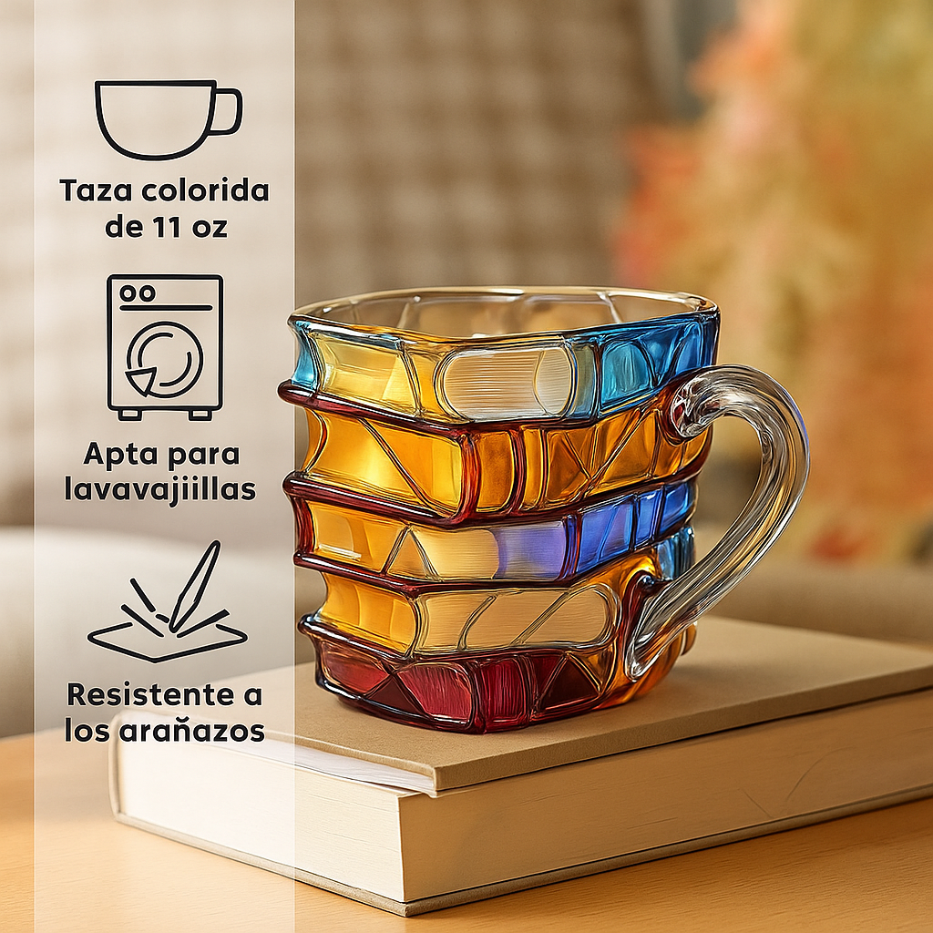Taza 3D de la Felicidad Lectora Hecha a Mano – Original