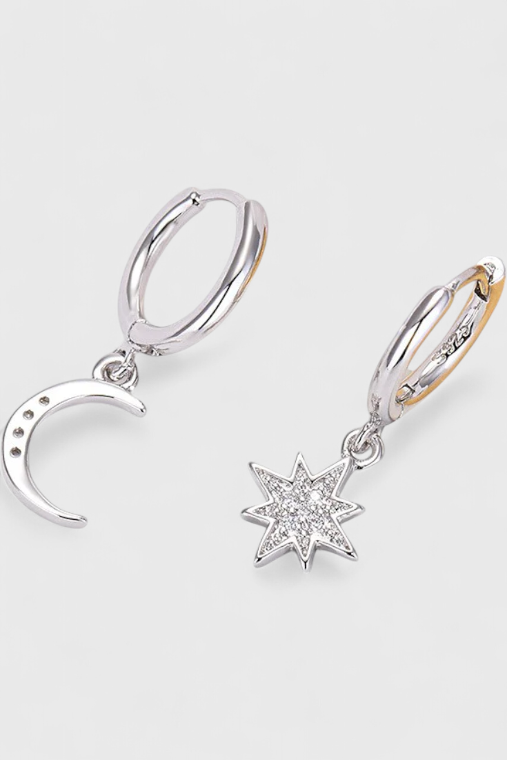 Pendientes Celestiales de Estrella y Luna