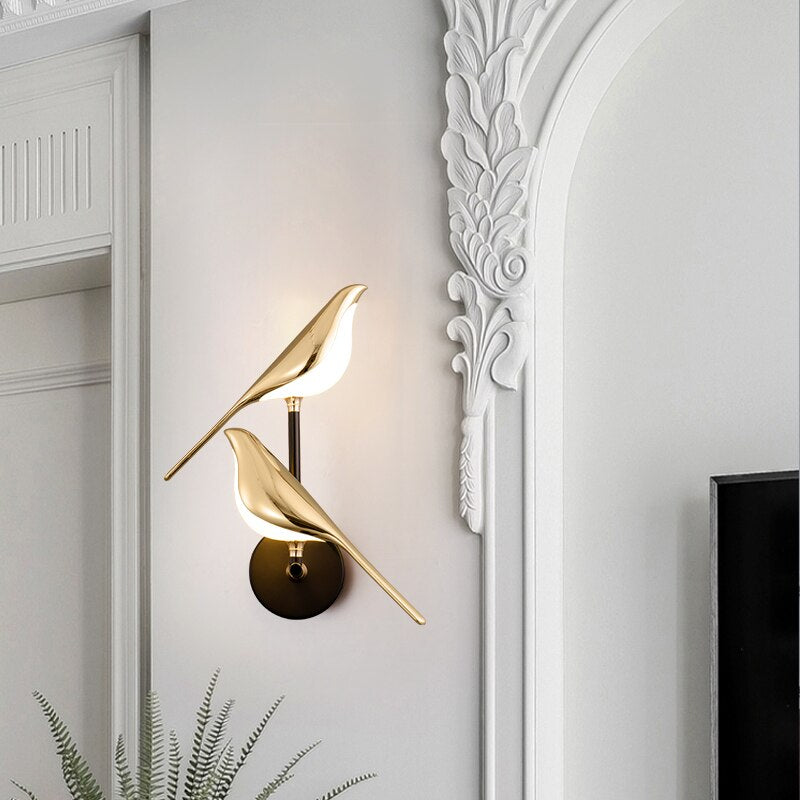 MrBird™ | Aplique de pared moderno con forma de aves